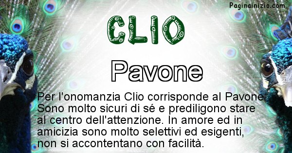 Clio - Animale associato al nome Clio