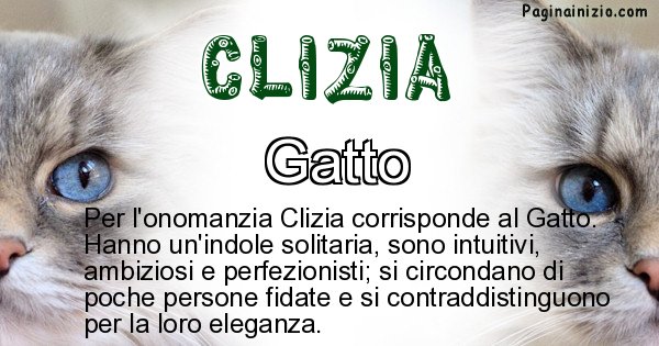 Clizia - Animale associato al nome Clizia