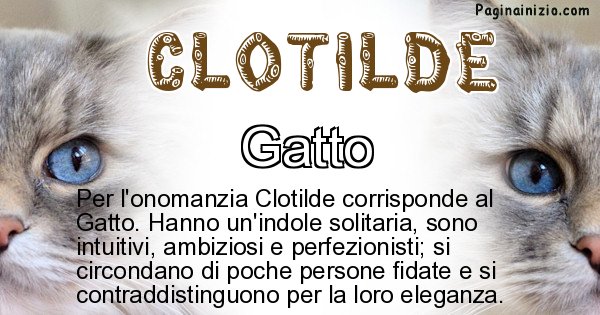 Clotilde - Animale associato al nome Clotilde