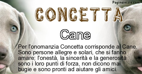 Concetta - Animale associato al nome Concetta