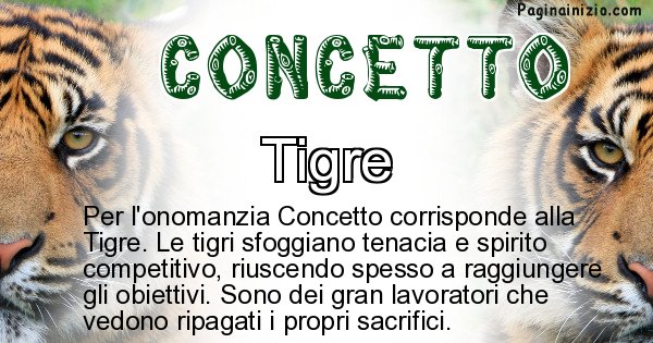 Concetto - Animale associato al nome Concetto