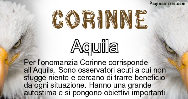 Corinne - Animale associato al nome Corinne