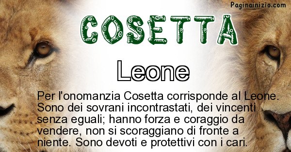 Cosetta - Animale associato al nome Cosetta