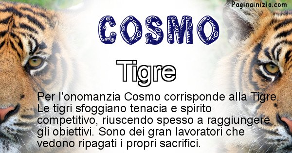 Cosmo - Animale associato al nome Cosmo