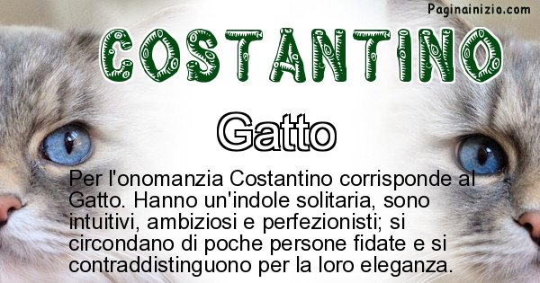 Costantino - Animale associato al nome Costantino