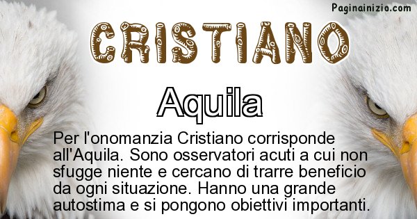 Cristiano - Animale associato al nome Cristiano