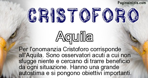 Cristoforo - Animale associato al nome Cristoforo