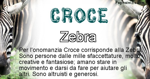 Croce - Animale associato al nome Croce