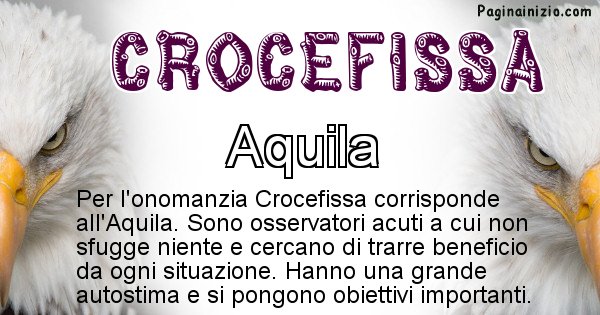 Crocefissa - Animale associato al nome Crocefissa