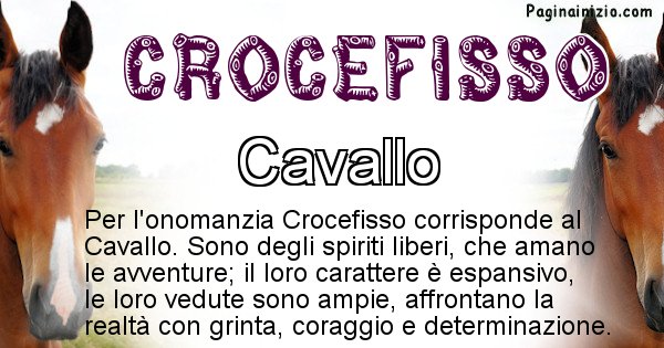 Crocefisso - Animale associato al nome Crocefisso