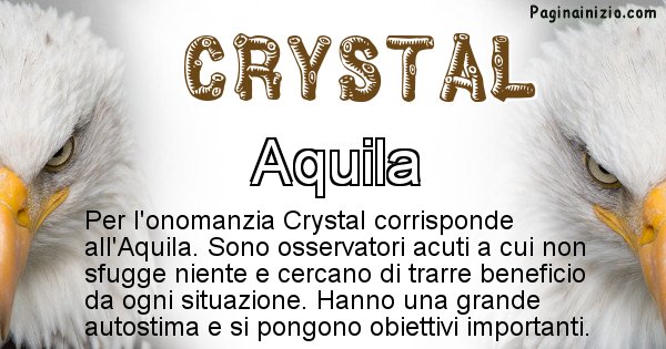 Crystal - Animale associato al nome Crystal