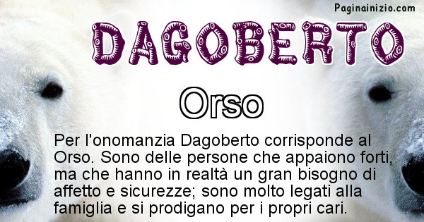 Dagoberto - Animale associato al nome Dagoberto