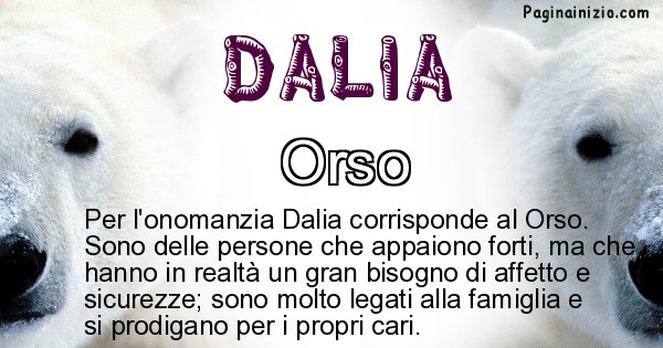 Dalia - Animale associato al nome Dalia