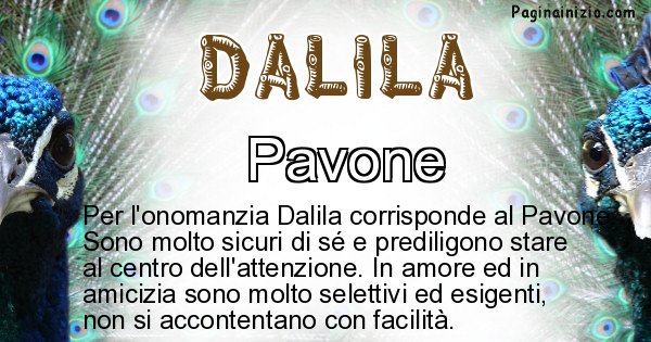 Dalila - Animale associato al nome Dalila