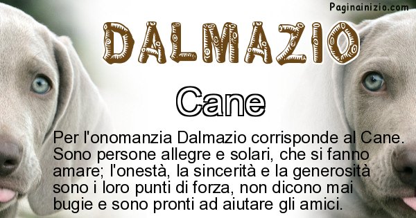 Dalmazio - Animale associato al nome Dalmazio