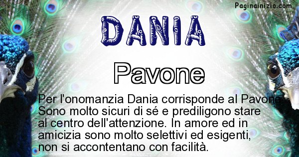 Dania - Animale associato al nome Dania