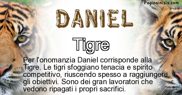 Daniel - Animale associato al nome Daniel