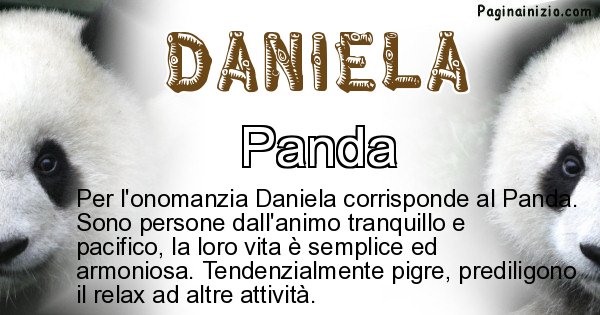 Daniela - Animale associato al nome Daniela