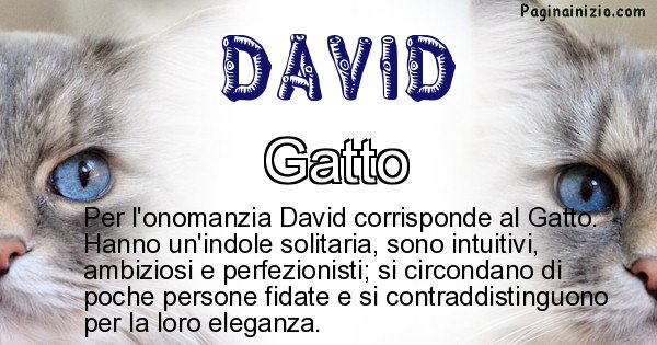 David - Animale associato al nome David