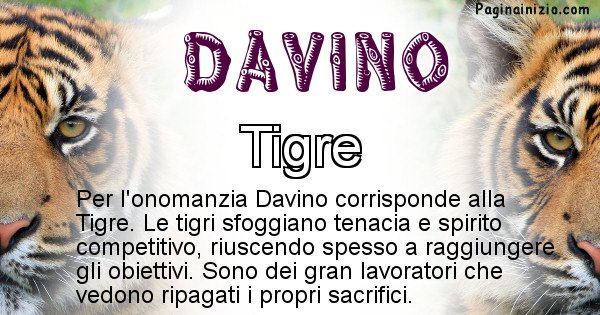 Davino - Animale associato al nome Davino