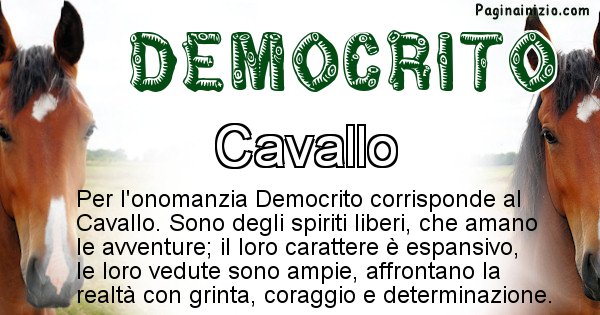 Democrito - Animale associato al nome Democrito