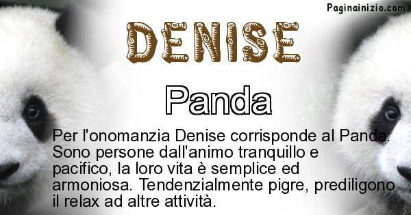 Denise - Animale associato al nome Denise