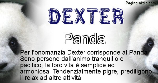 Dexter - Animale associato al nome Dexter