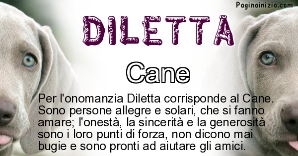 Diletta - Animale associato al nome Diletta