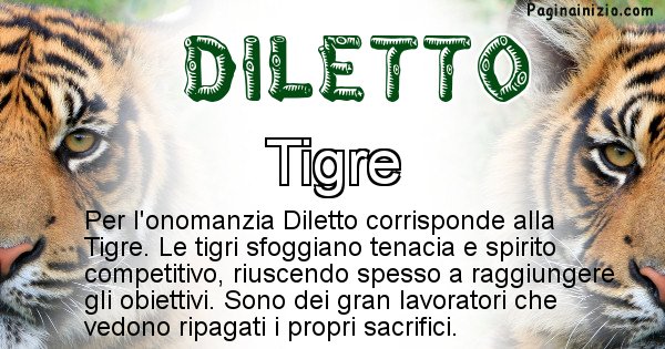 Diletto - Animale associato al nome Diletto