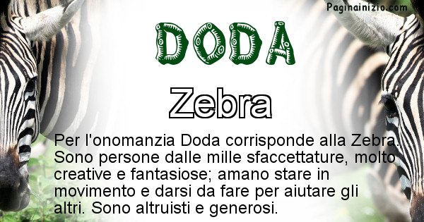 Doda - Animale associato al nome Doda