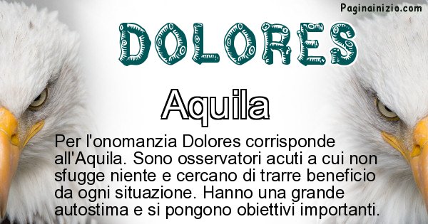 Dolores - Animale associato al nome Dolores