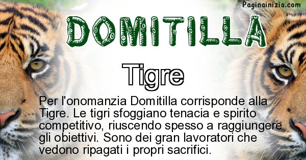 Domitilla - Animale associato al nome Domitilla