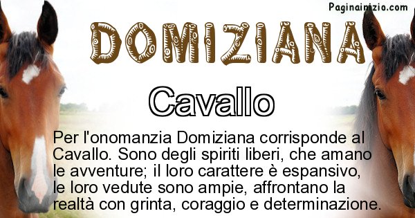 Domiziana - Animale associato al nome Domiziana