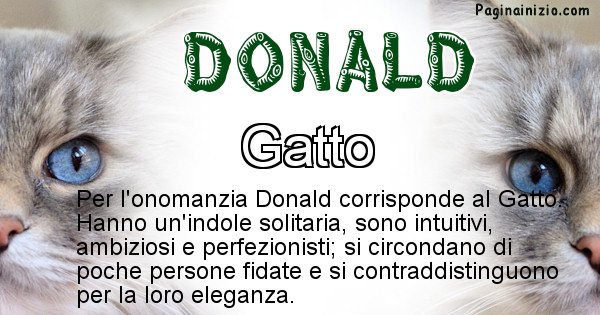 Donald - Animale associato al nome Donald