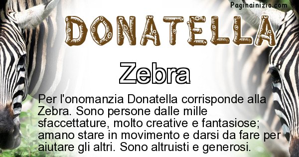 Donatella - Animale associato al nome Donatella