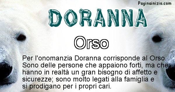 Doranna - Animale associato al nome Doranna