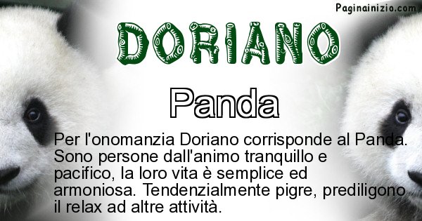 Doriano - Animale associato al nome Doriano