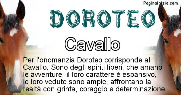Doroteo - Animale associato al nome Doroteo