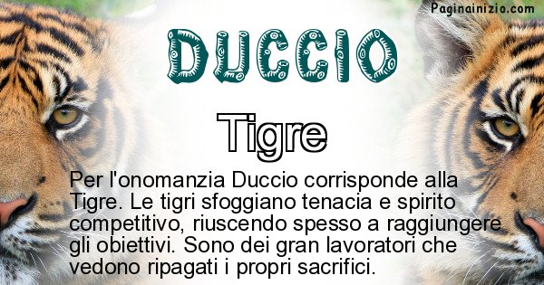 Duccio - Animale associato al nome Duccio
