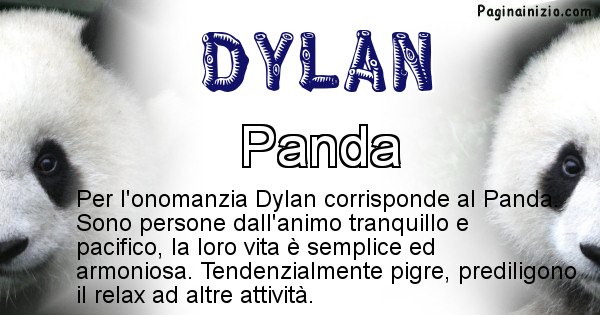 Dylan - Animale associato al nome Dylan