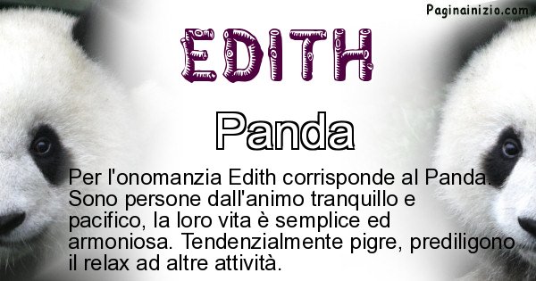 Edith - Animale associato al nome Edith