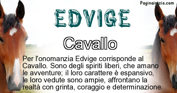 Edvige - Animale associato al nome Edvige