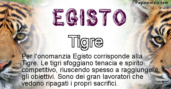 Egisto - Animale associato al nome Egisto