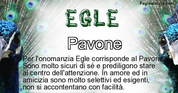 Egle - Animale associato al nome Egle