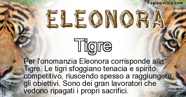 Eleonora - Animale associato al nome Eleonora