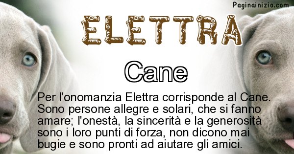Elettra - Animale associato al nome Elettra