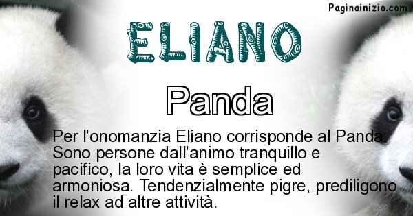 Eliano - Animale associato al nome Eliano