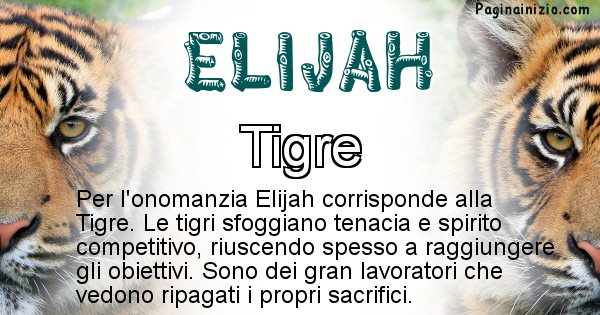 Elijah - Animale associato al nome Elijah