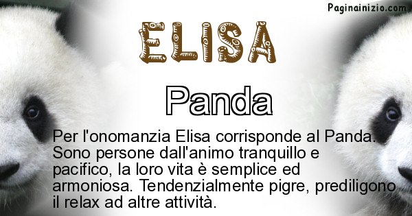 Elisa - Animale associato al nome Elisa