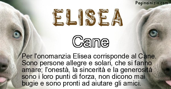 Elisea - Animale associato al nome Elisea